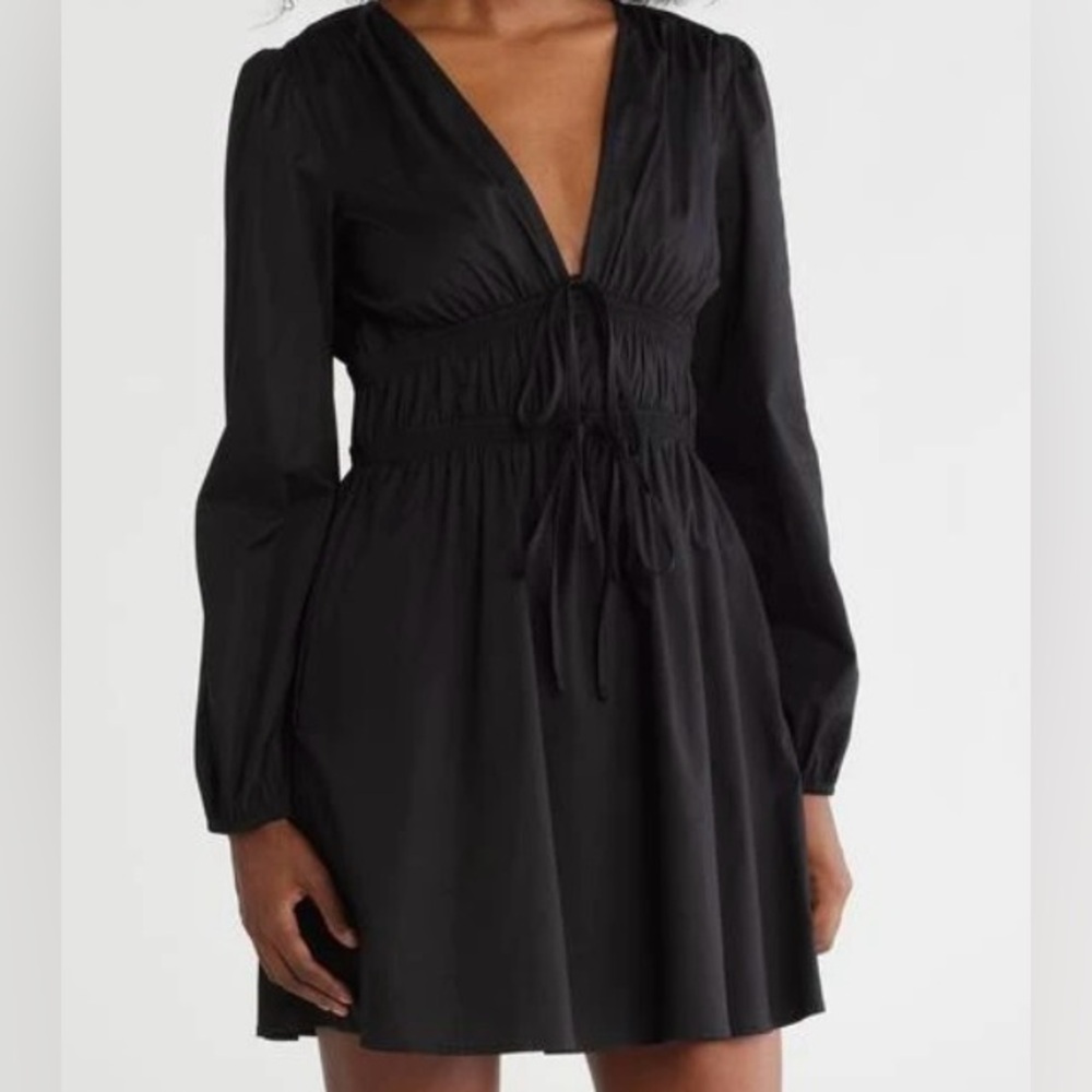 Wayf Black Long Sleeve Dress